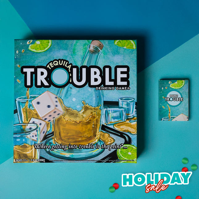 Tequila Trouble Drinking Game + XXX Card Game Deck